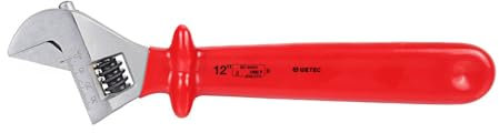 WETEC Rollgabelschlüssel, 1.000 V, 35 mm, 300 mm (Schraubenschlüssel Franzose Engländer Stelzenschlüssel Maulschlüssel Universalmaulschlüssel Justierschlüssel)