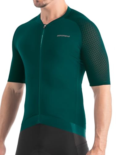 BERGRISAR Radtrikot Fahrradtrikot für Herren Kurzarm Atmungsaktiv Schnelltrocknend Ultraleicht Rennrad Trikots