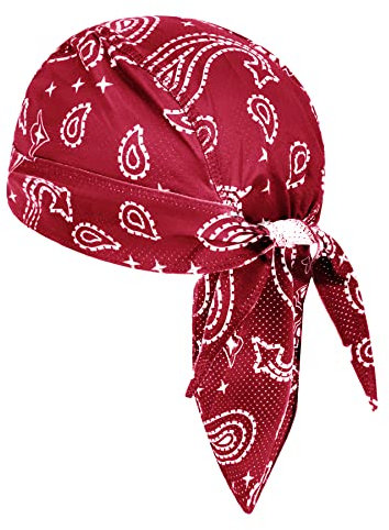 Kopftuch für Herren Damen Bandana Cap Hut Sport Kopfbedeckung Piratenmütze Hip Hop Cap Stirnband Bikertuch Atmungsaktive Fahrradmütze Radsport Motorrad Mütze Hat Helmmütze