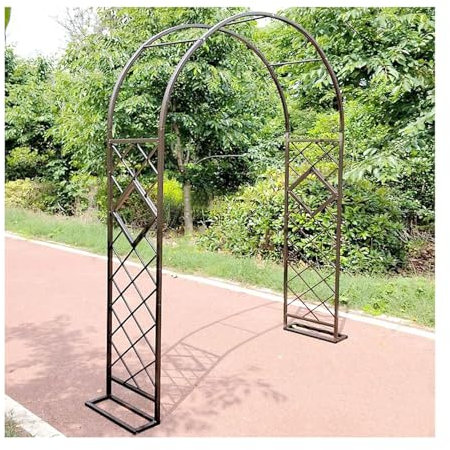 Arche de jardin en métal - 140 x 230 cm - Arche à rosiers sans porte - Structure stable pour plantes grimpantes