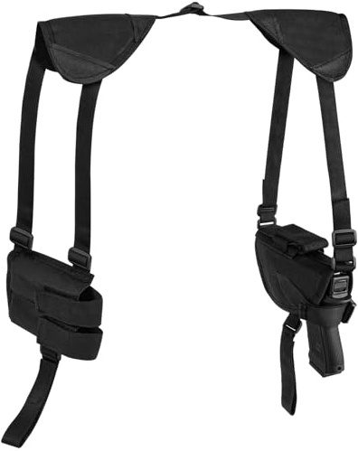 Flintronic Holster Epaule, Sac De Transport Dissimulé, Sangle Réglable, Vertical Épaule Holster, pour Entraînement Tactique en Plein Air Halloween