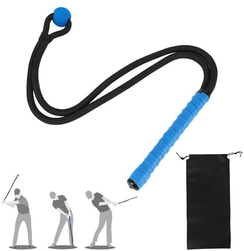 ALLOMN Entrenador de cuerda de golf, cuerda multiusos para entrenamiento de swing de golf, cuerda de ayuda para control de fuerza, entrenamiento físico, cuerdas de práctica de golf, columpios