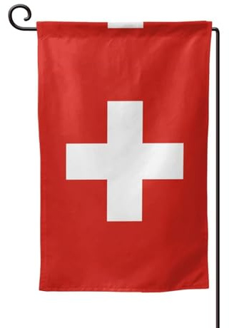 Banderas de bandera suiza para exteriores, bandera duradera para patio, decoración de verano, perfecta para jardín y patio al aire libre