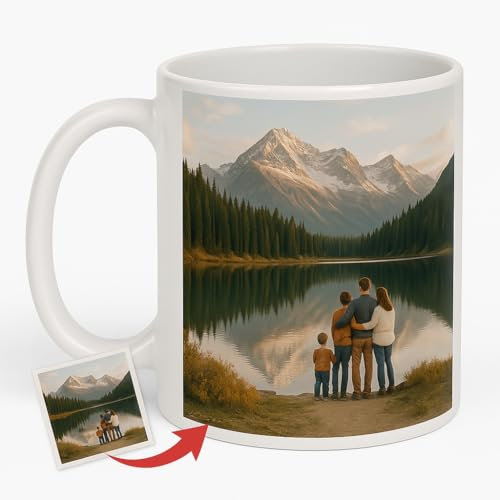 Taza Personalizada con Foto o Diseño | Regalo Original con Imagen Propia | Personaliza desde Amazon | Taza Blanca Sublimación 330 ml | Ideal para Regalos