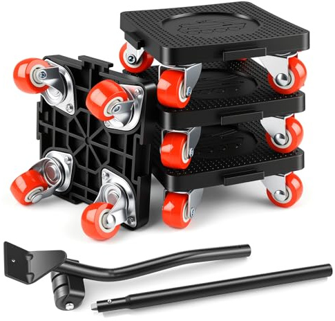 Beihre Sollevatore Mobili, Beihre Ruote per Spostare Mobili Rotante 360°, Una Capacità di Carico di 800 KG Rotelle Per Mobili Pesanti, Adatto Per la Movimentazione Di Mobili Pesant