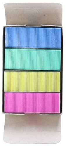 ACOLY 800 Stück 24/6 mm Mini-Farbklammern – Standard-Nachfüllpackungen für Buchhefter (Büro/Heimwerken/Laden)