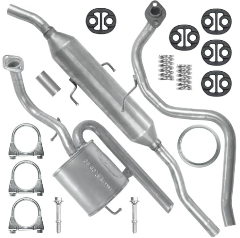 POLMOstrow Auspuff für Toyota Yaris 2 II XP9 2006-2011 | Mitteltopf und Endtopf, Motoren: 1.3, Fließheck