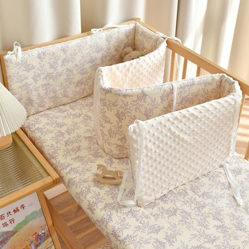 PTKG Rausfallschutz füR Babybett,Bettkantenschutz füR Kinderbetten,Schutz füR Bettrahmen Baby,Bett Rausfallschutz füR Boxspringbett Bettgitter Mit Bezug,B9,200 * 28cm
