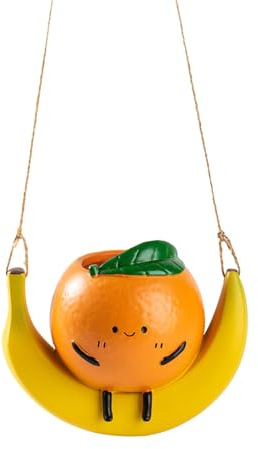 AOOOWER Colofonia artificiale permanente sospesa frutta altalena fioriera per piccoli spazi decorazione stanza multipla piano amichevole sentimentale decorativo frutta altalena fiore contenitore