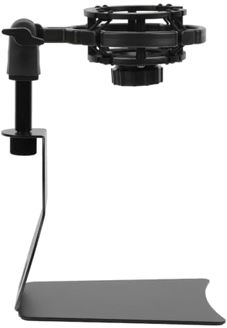 PAMINGONO ABS Mikrofon Tischbefestigungsklemme mit Eisenhalterung Multifunktionale Mikrofonständerhalterung für Livestreaming Karaoke und Tonaufnahmen