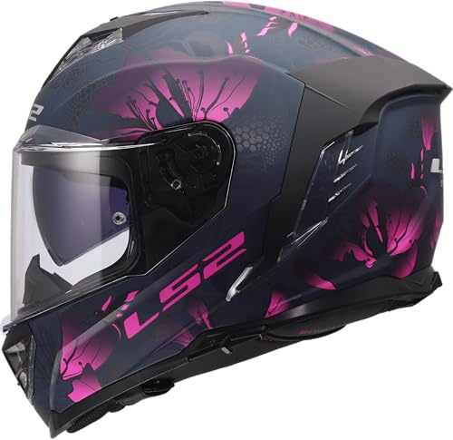 LS2, Integraler Motorradhelm STORM III BURST Black Pink, L