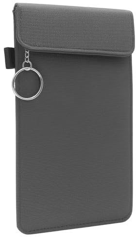 Faraday - Funda para teléfono móvil y llave de coche (10 x 18 cm, protección RFID y sin llaves), color gris