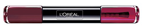 L'Oréal Paris Infaillible Nagellack Bordeaux / 2 in 1 Top Coat und Unterlack in Dunkelrot / 016 Burgundy / 1 x 10 ml