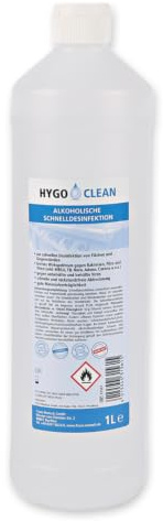 1 Stück Hygoclean Schnelldesinfektion | alkoholisch, Packung, V: 1l, klar, Schnelldesinfektion, Desinfektionsmittel, Sprühdesinfektion
