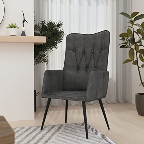 XIAOGUANG Ohrensessel, Sessel Wohnzimmer, Lesesessel, Stillsessel, TV Relaxsessel, Schwarz Canvas