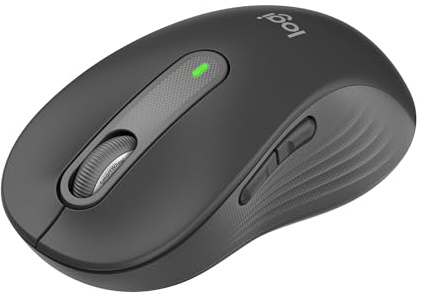 Logitech Signature M650 L Kabellose Maus in voller Größe – Für große Hände, 2-Jahres-Batterie, geräuschlose Klicks, anpassbare Seitentasten, Bluetooth, für PC/Mac/Multi-Device/Chromebook – Grau
