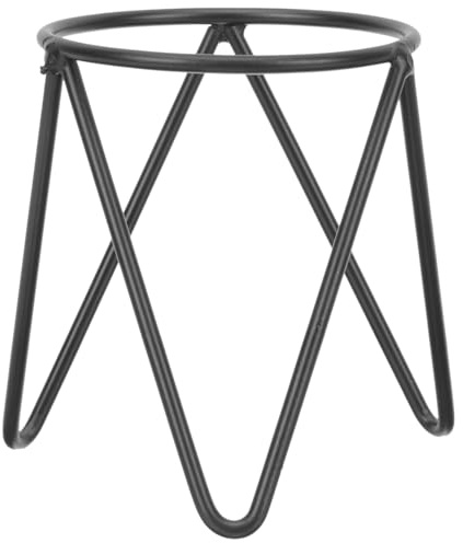 Amosfun Support De Boule De Cristal En Fer Noir 2 PièCes Socle GéOméTrique Nordique Pour Vase À Plantes Hydroponiques DéCoration IntéRieure 3.5 Pouces