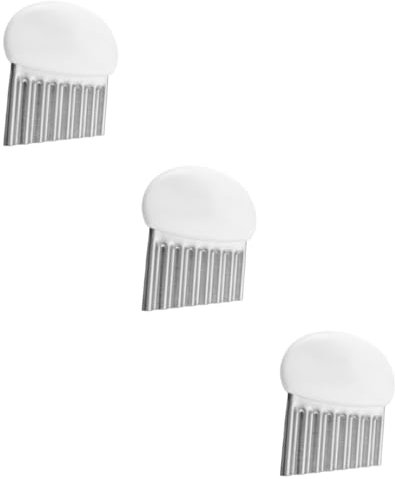 PRETYZOOM 3 Pezzi Tagliapatate in Acciaio Inox Affettapatate Crinkle Cutter Fry per Cucina Domestica