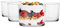 Glasmark KROSNO 1992 Coppa gelato in vetro, confezione da 4, 150 ml, ciotola per gelato, ciotola per dessert, ciotola in vetro, lavabile in lavastoviglie.
