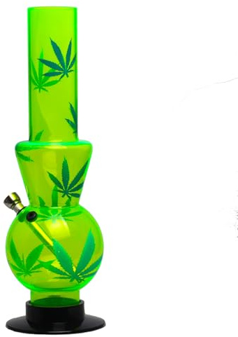 Acrylic Bong Plastic Mini Bong 32cm Smoking Pipe for Water Bongs Hookah Plastic Assorted Multi Color Style Dismantleable Detachable & Easy to Clean (32cm Acrylic Blue Bong)