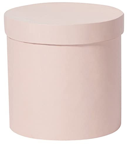 Runder Blumenstrauß Karton aus Papier in Rosa, Kleine Geschenkbox | Frische Blumen, Raffinierter Moderner Stil, Attraktive Verpackung für Geburtstagsfeiern und Wohnraumdeko