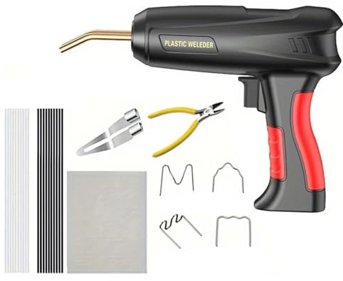 Soldadores Kit de pistola de soldadura de plástico 2 en 1 de 200 W, grapadora caliente, grapas para parachoques de coche y otros productos de plástico. pistola de soldagem de plástico