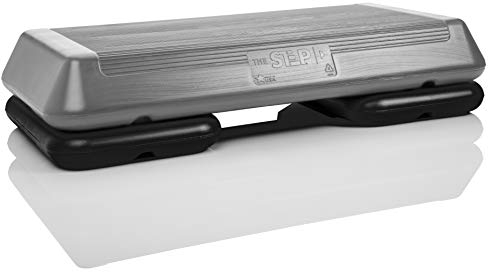 The Step (Made in USA Original Aerobic Platform – Circuit Size Grey Aerobic Platform and Original Black Risers