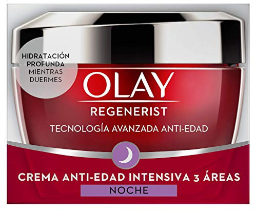 Olay Regenerist 3 Áreas Hidratante Anti-Edad Reafirmante Noche, da Firmeza y Reduce el Aspecto de las Arrugas - 50 ml (911-06524)