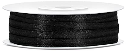 Satinband bredd: 3 mm längd: 50 m (svart)