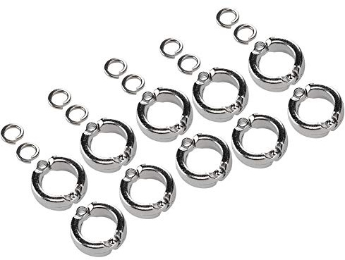 10Pcs Bird Foot Rings, Metal Leg Outdoor Fly Training Activity Opening Clip Accessories Bird Leg Bands for Small Medium Large Birds Training(#7)
