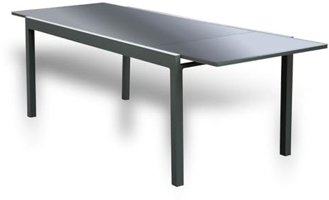 Home Deluxe - Gartentisch ausziehbar - SOL - ca. 180(240) x90x75 cm - inkl. Zubehör I Gartenmöbel Ausziehtisch Balkonset