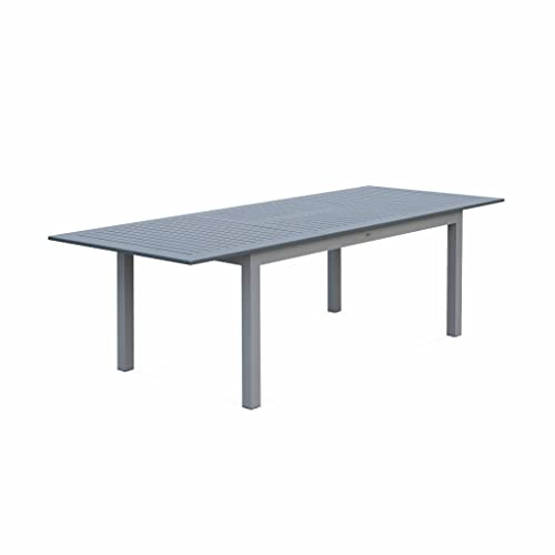 Alice's Garden - Ausziehbarer Tisch - Chicago Grau - Aluminiumtisch 175/245cm mit Tischverlängerung