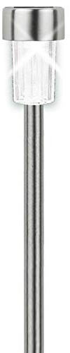 Solar Pathway Garden Lights, 10 Pack Solar Lights Outdoor, LED Landscape Lighting Waterproof Outdoor Stainless Steel Solar Garden Lights Stake Lights for Pathway Walkway Patio Yard Driveway (White)
