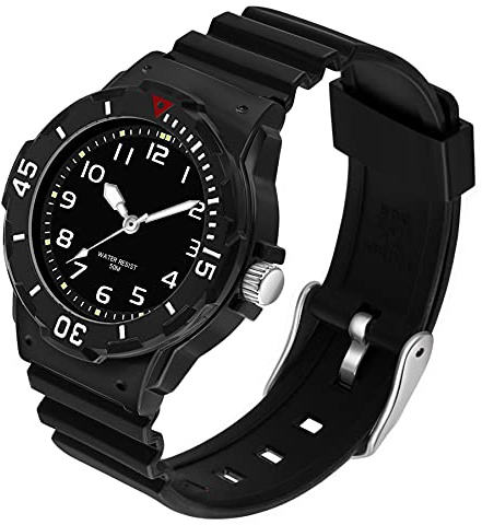Uhren Damen Schwesternuhr Analog Sportuhr Silikon Armbanduhr Leuchtend 5 ATM Wasserdicht Leichte Uhr für Junge Mädchen Teenager Schwarz Gold Silber Blau Grün Rosa Violett Weiß Outdoor Watch Frauen