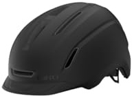 Giro Caden II LED Fahrradhelm – Pendlerhelm – MIPS Schutzsystem – ROC Loc Anpassung – LED Rücklicht – Hardshell In-Mold – Wind Tunnel Belüftung – Matte Black, Größe: S