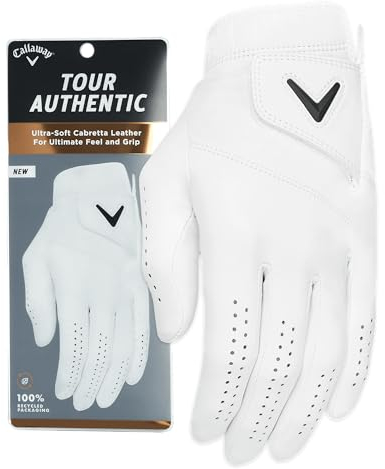 Callaway Golf Tour Authentic Herren-Golfhandschuh (Serie 2022), Weiß, L