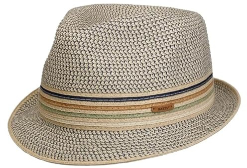 Barts Fluoriet Trilby Stråhatt Herrar - solhatt sommarhatt strandhatt Sommar Vår-sommar - One Size natur