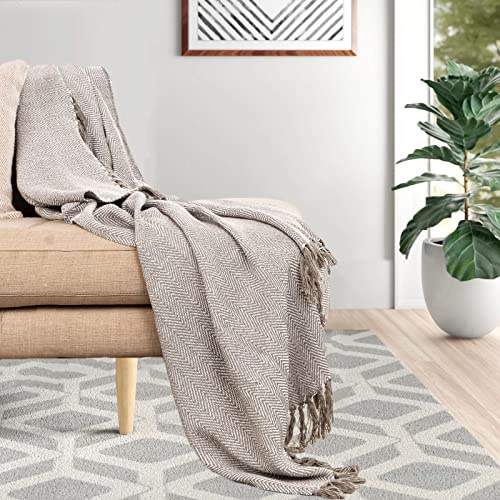 Throws for Sofas Large 3 Seater, Extra Large Beige Sofa Throw for 2, 3 & 4 Seaters, Settees, Armchairs, Beds, Couch & King Size Bed Throws - 100x155 (254cm x 394cm)