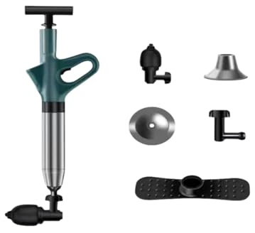 Toilet Plunger, Air Plunger for Toilet，Air Blaster Gun Plunger High Pressure+Detachable Heads for Plugging Toilets,Kitchens,Bathrooms,Drains.