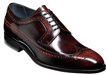 BARKER Woodbridge brogue Oxford klänningsskor - mäns lyxiga Oxfords brogue skor, Brandy, 42 EU