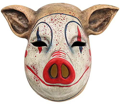 XehCaol Schweinemaske,Saw Pig Maske Halloween Horror Masken Kostüm Cosplay Latex Props