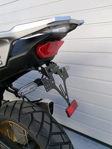 kurzer Kennzeichenhalter für Honda XL 750 Transalp 2023 Heckumbau EVO Set kurzes Heck Tailtidy xl750 transalp Kennzeichenträger Kult Enduro Retro Portatarga