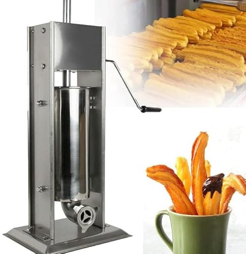 Macchina per Churros Manuale,Macchina Churrera Spagnola Verticale da 5/7/10/15L,Acciaio Inossidabile Commerciale per Carichi Pesanti,Macchina per Churro Manuale,per Ristoranti Hotel,10L