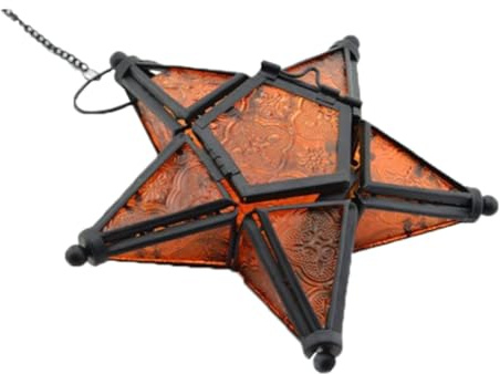 Simpls Kerzenhalter Aus, MäHrischer Stern, Kerzenhalter, Stern, Orange, Teelichter, Kerzen, Sternlaterne, Mini-Laternen, Gelb