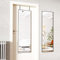 Koonmi Espejo de cuerpo entero, 41 x 127 cm, espejo de pared con 2 ganchos colgantes de altura ajustable sobre la puerta, espejo colgante con marco de aleación de aluminio para armario y dormitorio