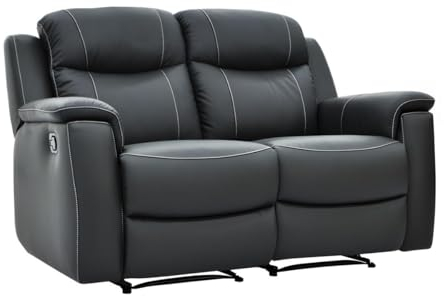 Vente-unique - Relaxsofa 2 Evasion - Leder - anthrazitgrau