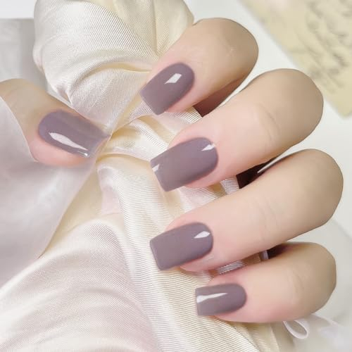 Ceboic 20Pcs Gel Nagellack Aufkleber | Nagelfolien Selbstklebend | Reine Farbe Halbgehärtete UV Gel Strips | Gel Nagellackstreifen | French Grau Gellack Wraps für Frauen Mädchen Nagelkunst Dekoration