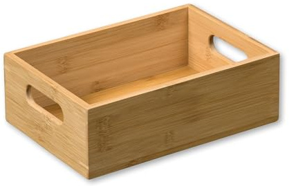 Kesper | Aufbewahrungsbox, stapelbar, Material: FSC®-zertifizierter Bambus, Maße: B 24 x T 16,5 x H 8 cm, Farbe: Braun | 57403