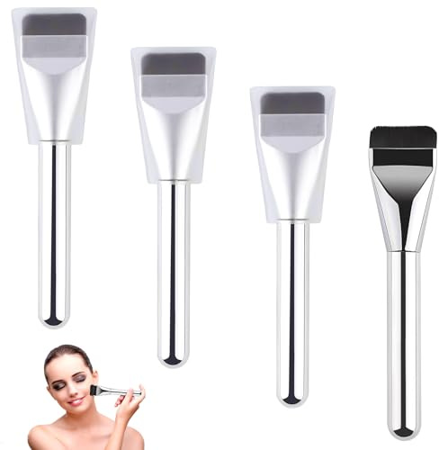 Vueinrg 4 Stück Ultra Thin Foundation Brush,Foundation Make up Pinsel Flacher Leichter Concealer Pinsel mit Weichen Borsten,Rouge Concealer Pinsel für Cremige, Pudrige oder Flüssige Foundation