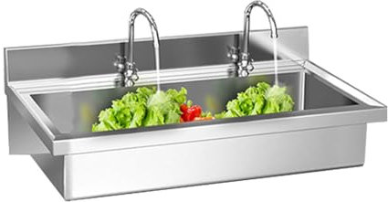 Lavello da Cucina in Acciaio Inossidabile, Lavabo di Utilità da Muro, Lavamani industriale per la casa Ristorante,Lavanderia(100cm/39.3in)